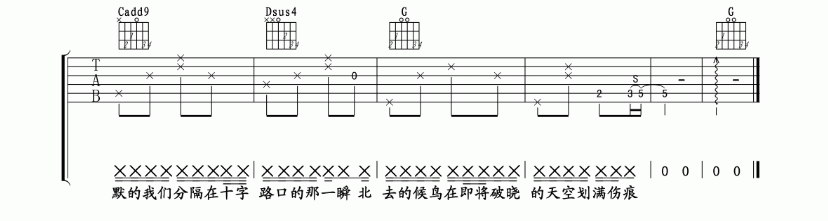 《七号公园吉他谱》_许嵩_G调 图6