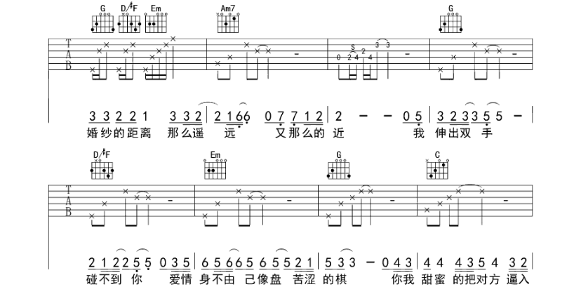 《烟雨天水吉他谱》_白亮_A调 图二